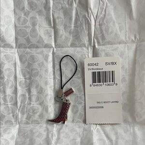 Coach Bordeaux Boot Keychain